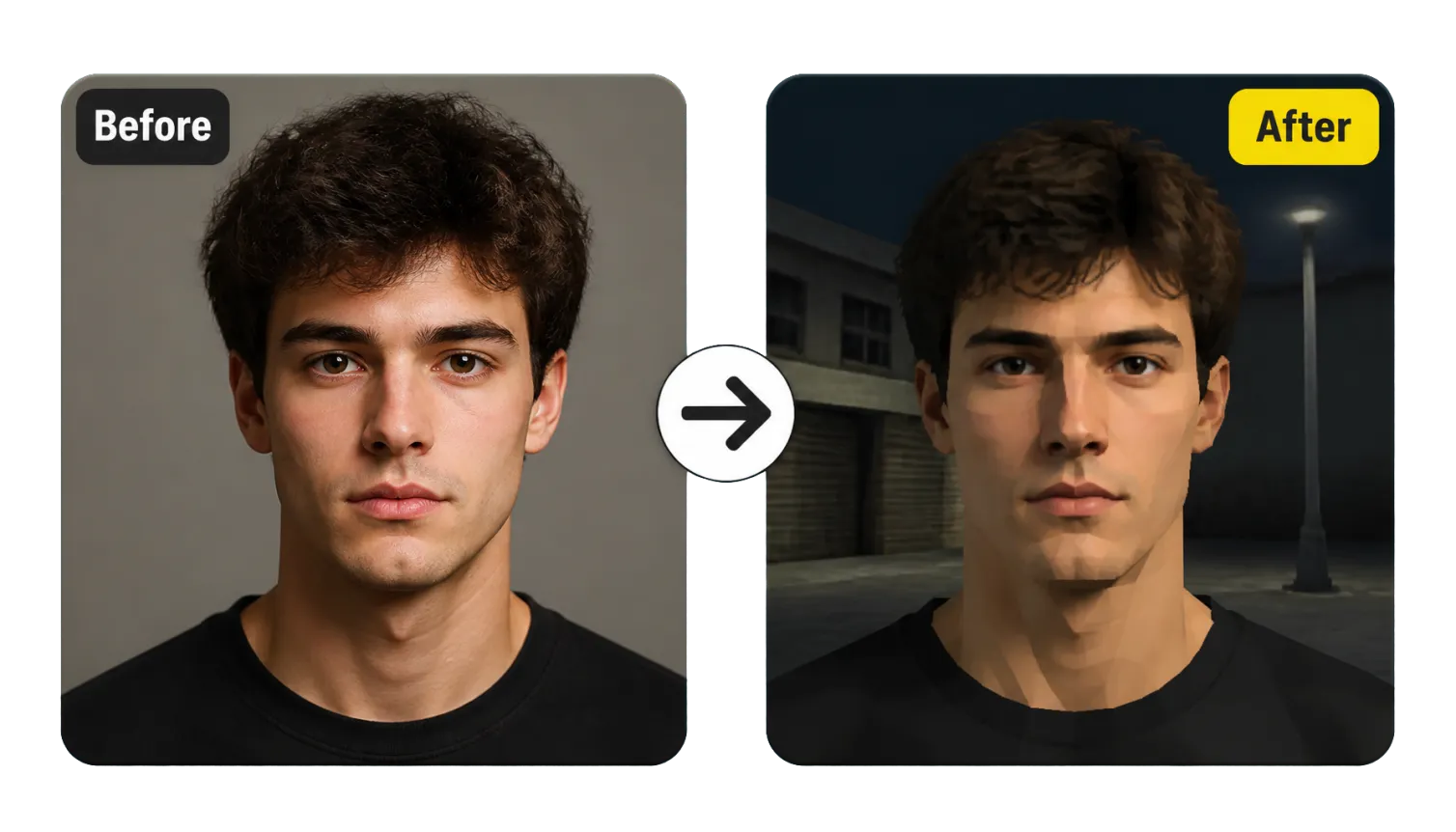 Hero 1 Before After Portrait To Ps2 Character