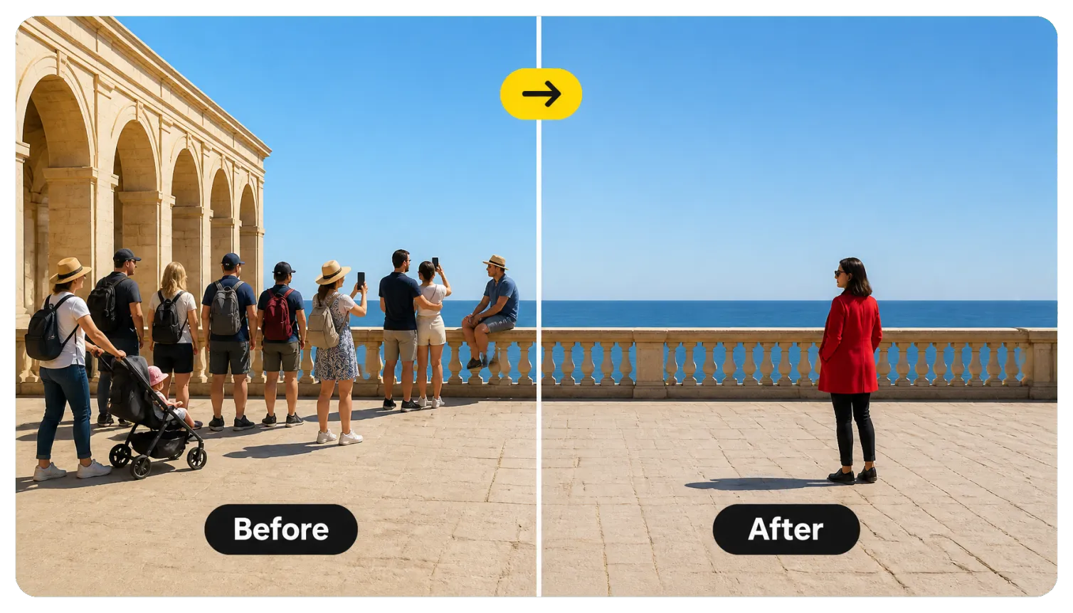 Hero 1 Before After Crowded Seaside Promenade Cleared Of Tourists