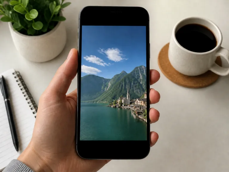After Editing The Date Stamp And Caption Are Removed And The Mobile Photo Keeps Its Original Color And Composition.