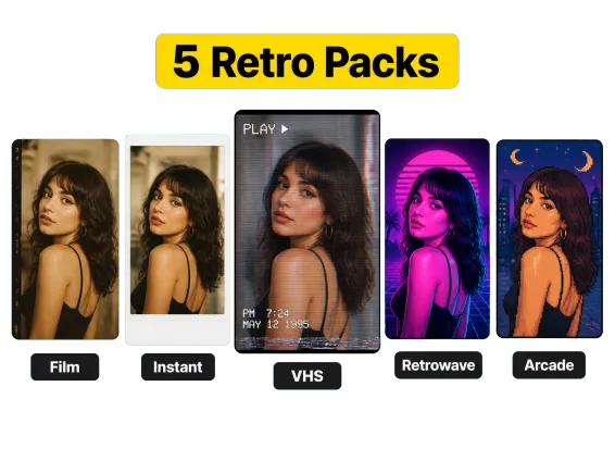 Why Choose 1 Same Woman In Five Retro Style Packs