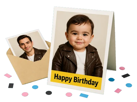 Usecase 2 Birthday Card Printed With Baby Version Photo