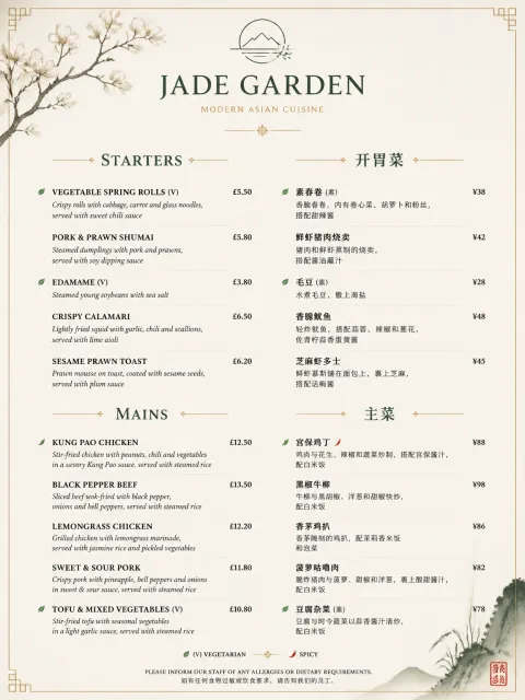 Menu Design