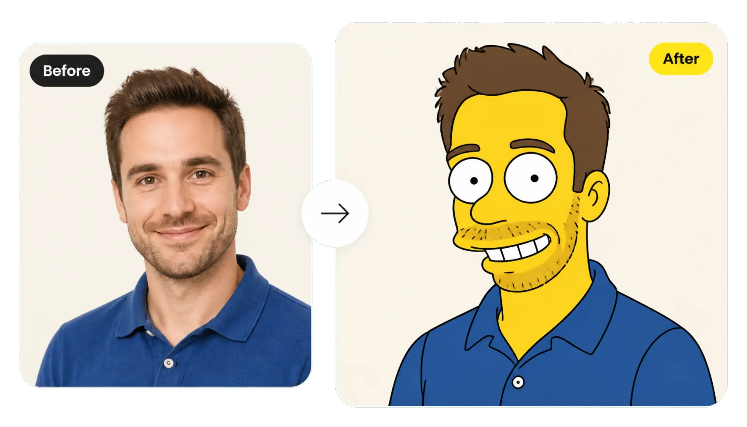Hero 1 Before After Man Photo To Simpsons Cartoon