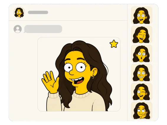 Usecase 2 Simpsons Sticker In Chat And Sticker Pack