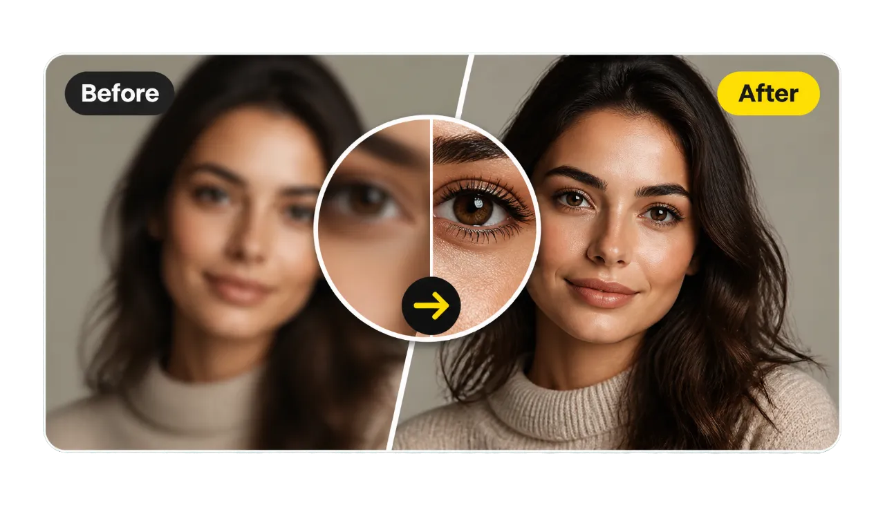Hero Ai Unblur Images Before And After Blurry Portrait