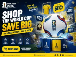 World Cup E-Commerce Sale Poster