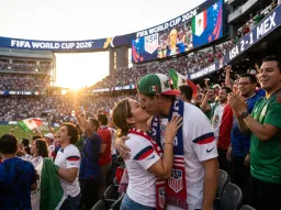World Cup Kiss Cam Moment